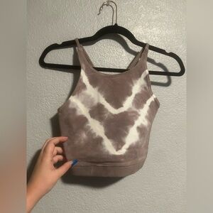 Electric & rose tie dye crop tank